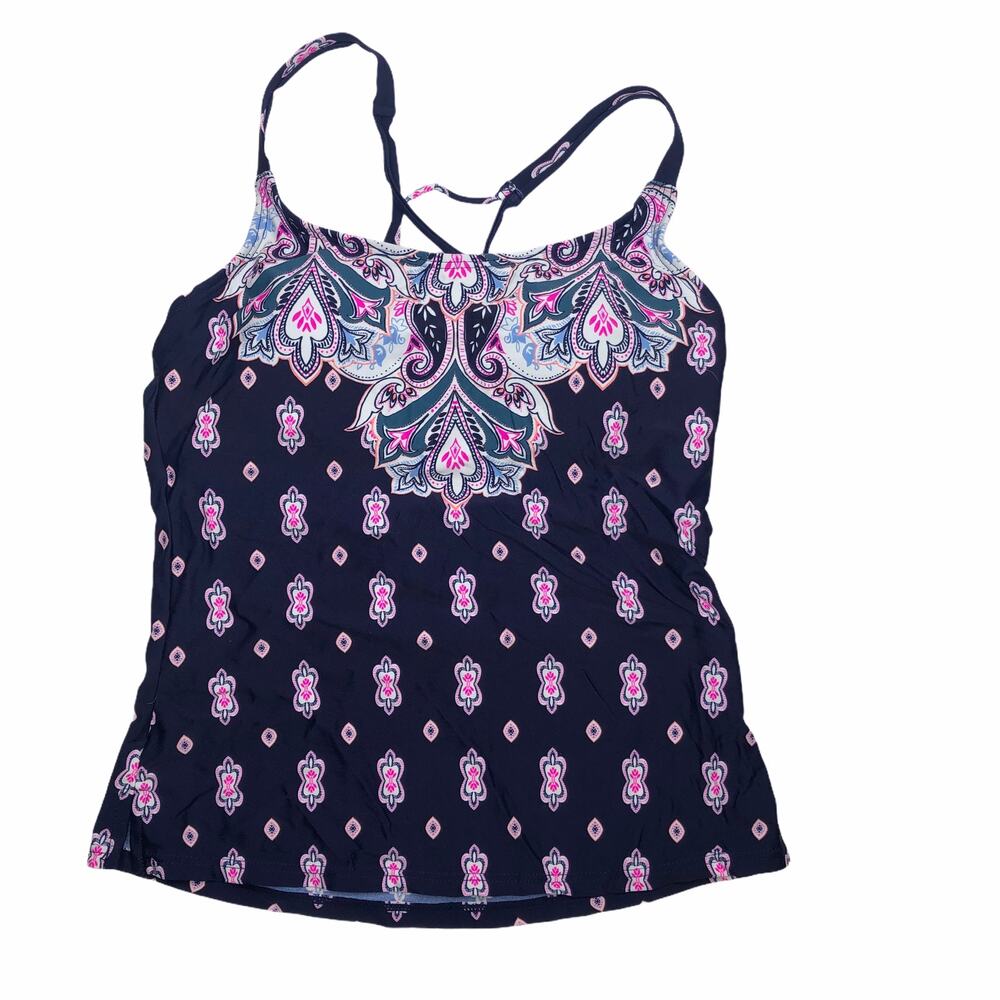 Macy's Island Escape Navy Pink Tankini Top